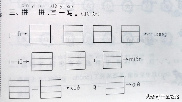 u和声母相拼时都要加两点吗（小学一年级语文u和ü音节合分声母韵母拼写方法题目知识点总结）