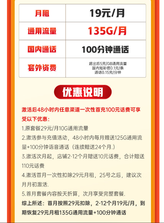 中国联通又一“惊喜”套餐，135G流量仅19元月租，网友：咋不早说